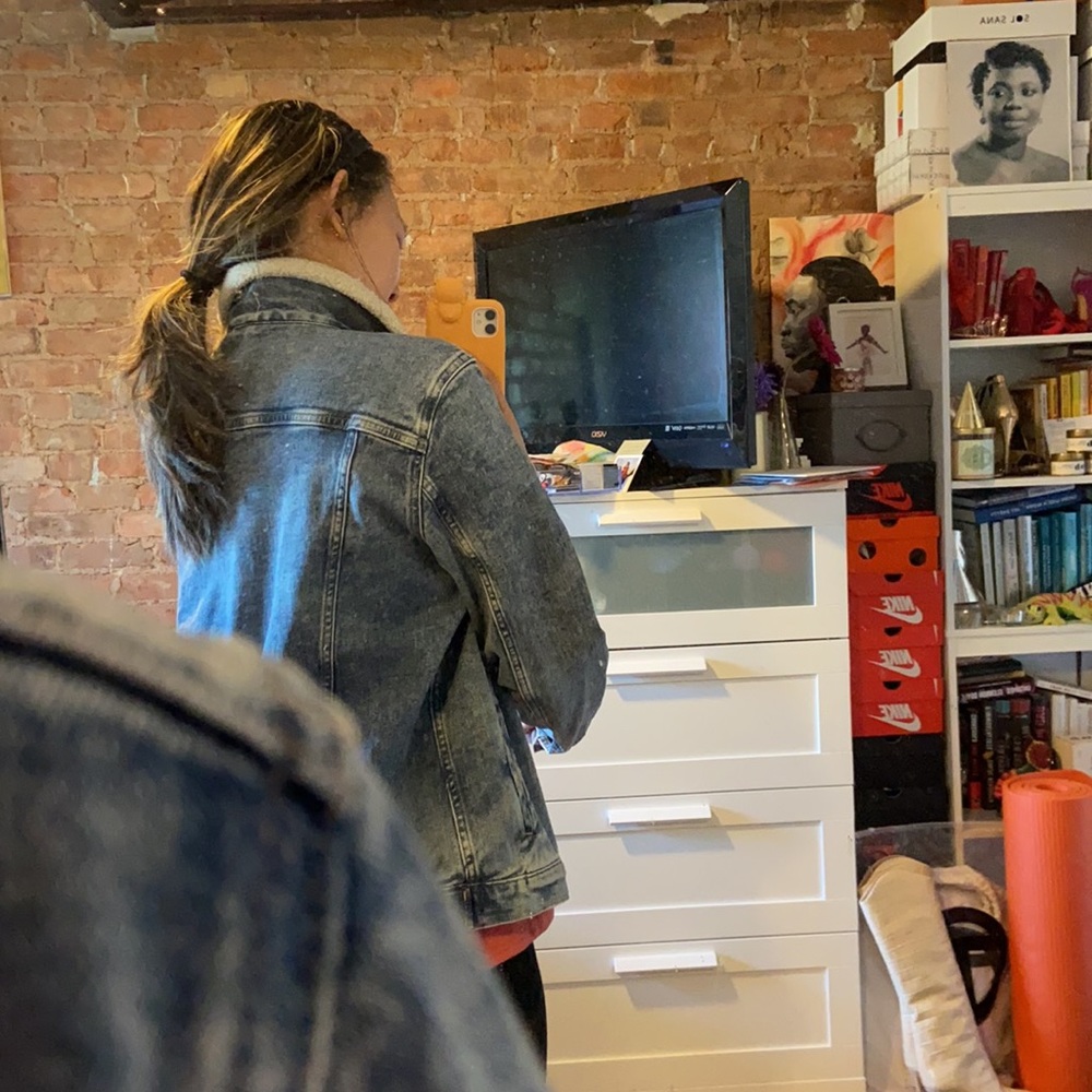 Shearling Denim Jacket - image 8